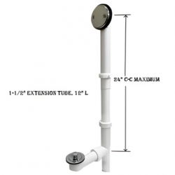 PSP0020 1-1/2" Bath Tub Waste & Overflow Drain